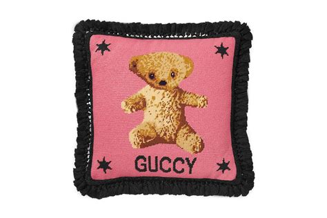 gucci teddy bear top|Gucci teddy bear cushion.